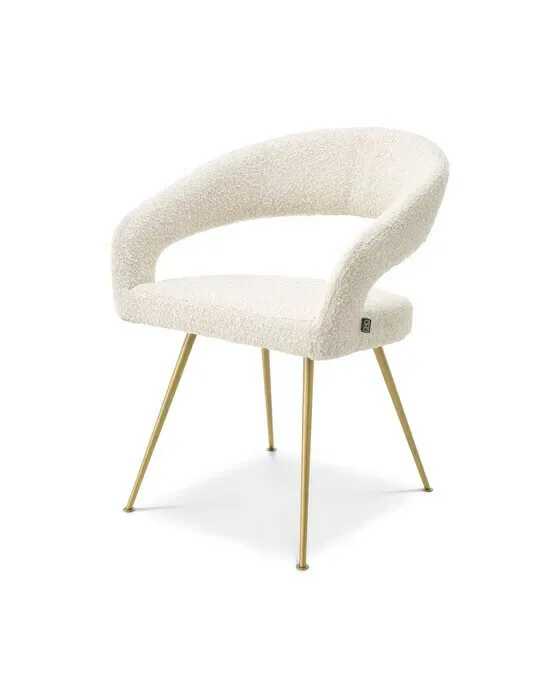Bravo spisestol bouclé cream