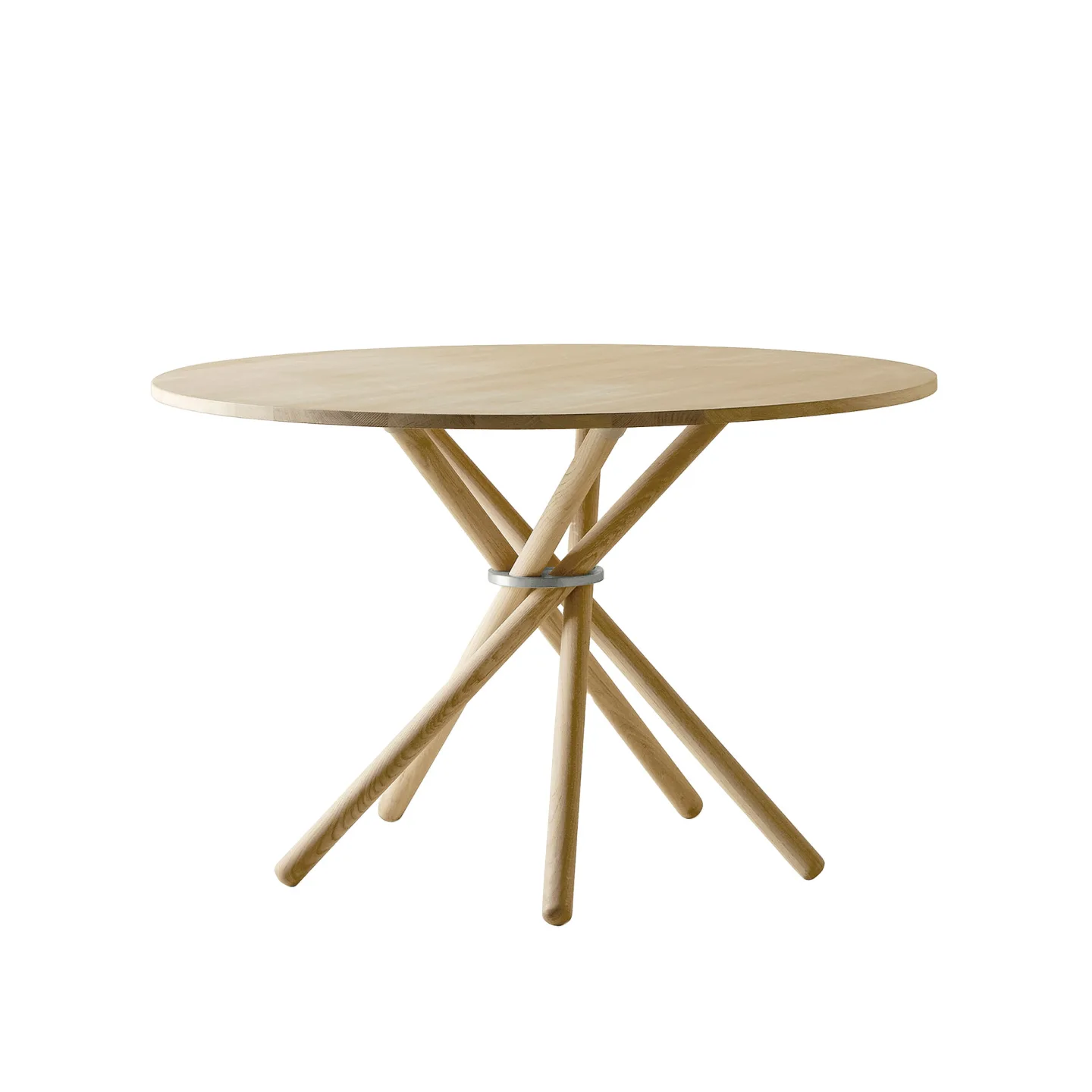 Eberhart Furniture - Hector 120 Dining Table / Oak Light / Alu Light - Matbord - Brun - Metall/Trä