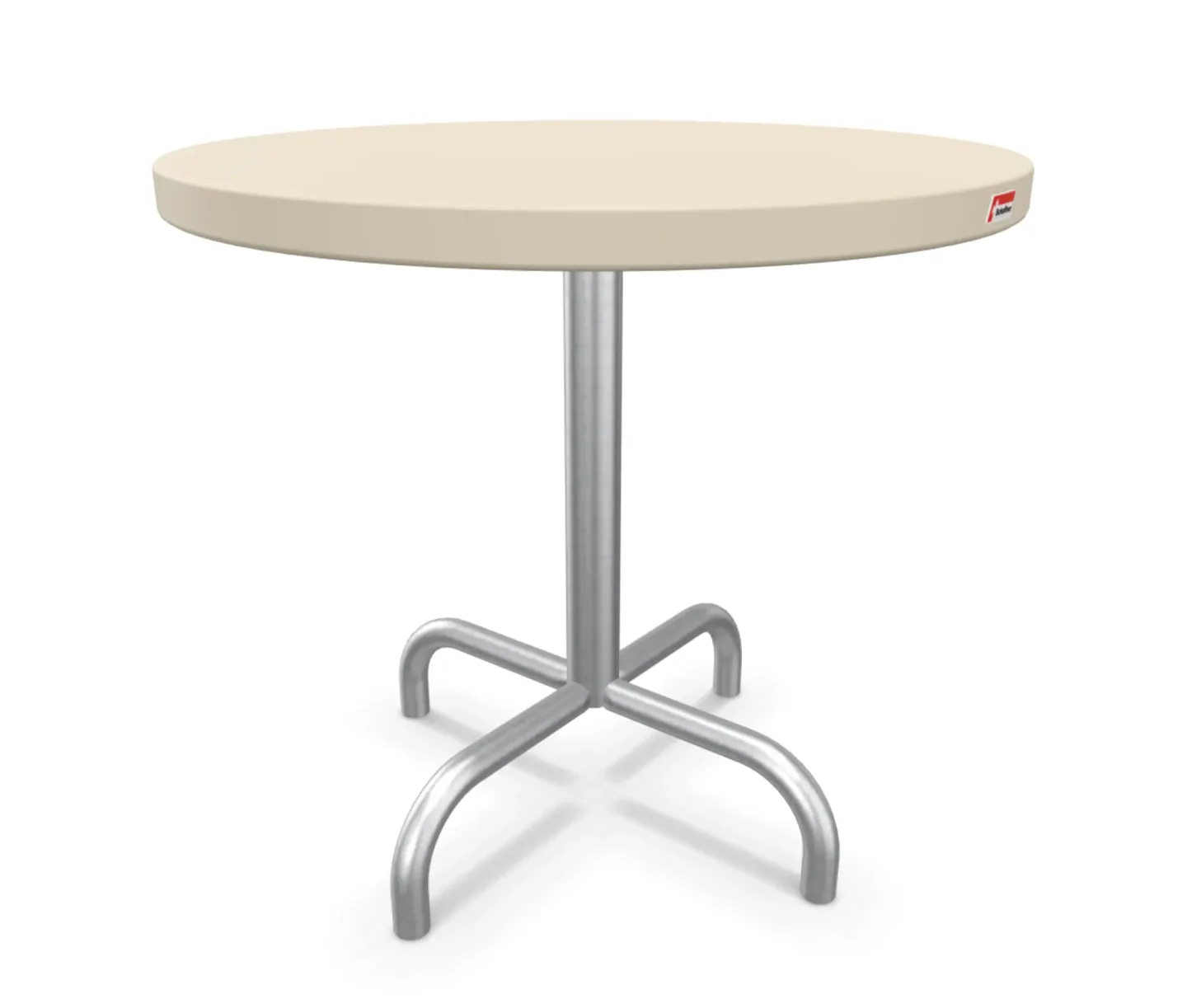 Schaffner Metall-Beistelltisch Säntis Rund Feuerverzinkt Beige | Schubiger Möbel