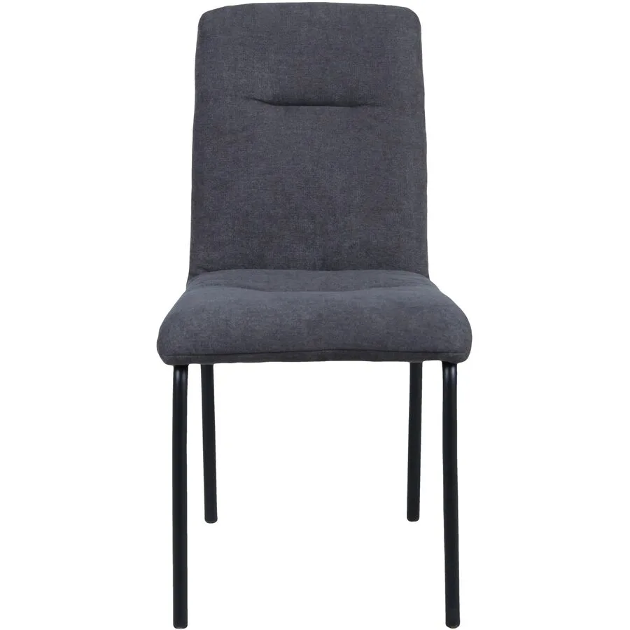 Stuhl 2er-Set Aire dunkelgrau Stoff