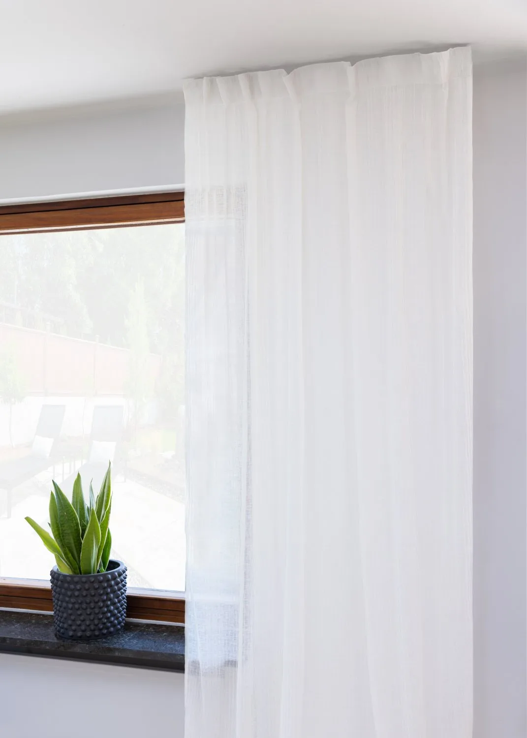 Gardin - Filippa (hvit) (Størrelse: 145 x 300 cm)
