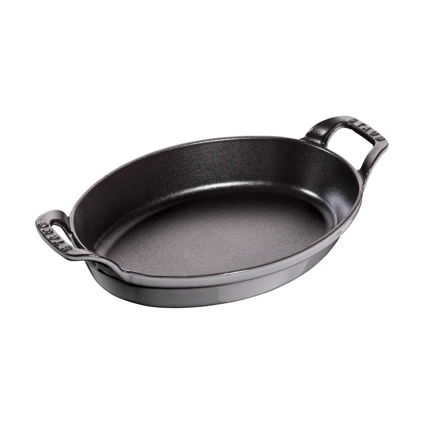 STAUB Staub ovaler Gusseisen-Backform 21 cm Grafitgrau