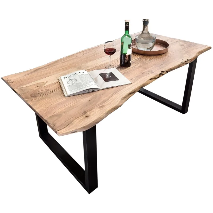 Esstisch Uwe Natur Akazie Massivholz B 200 T 100 cm