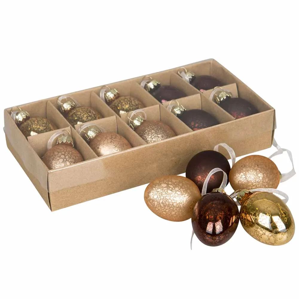 Påskägg med hänge Kopparfärger 10 pack