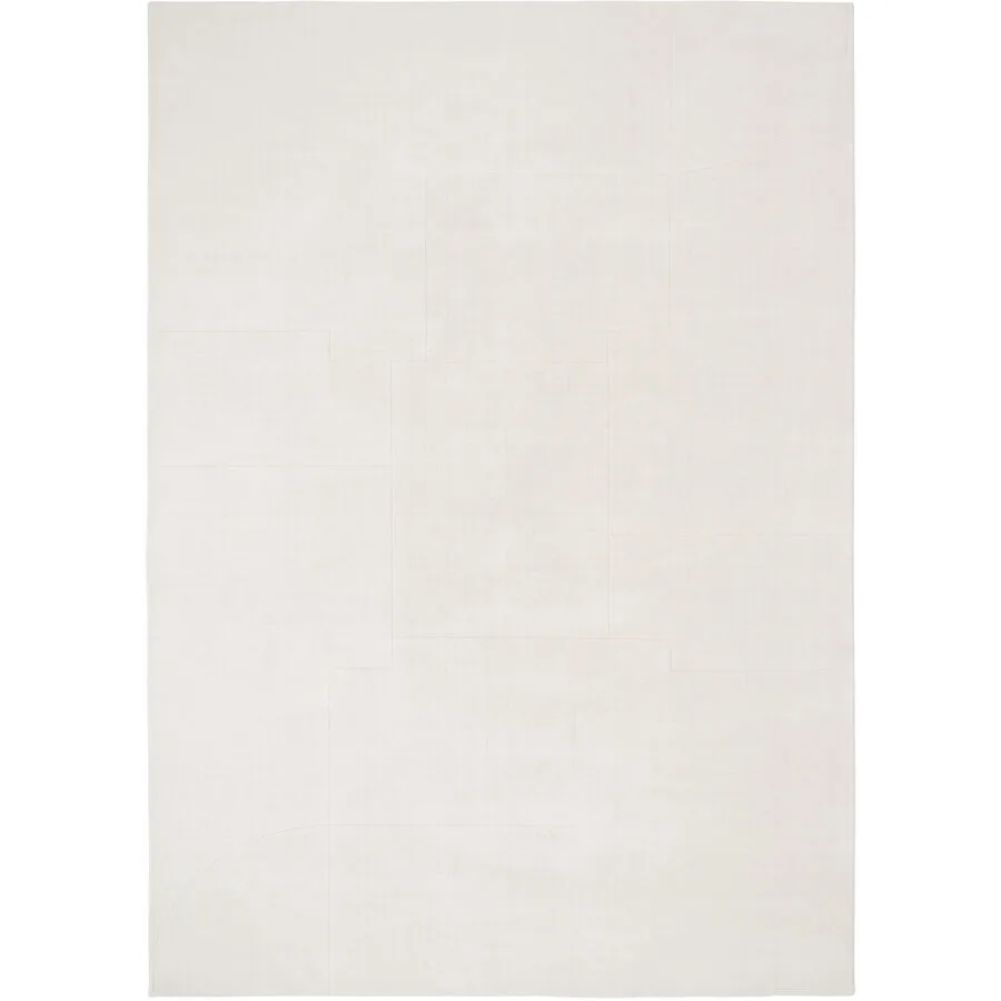 Teppich Geometric Maze Weiss Wolle 170 cm 240 cm - Teppich