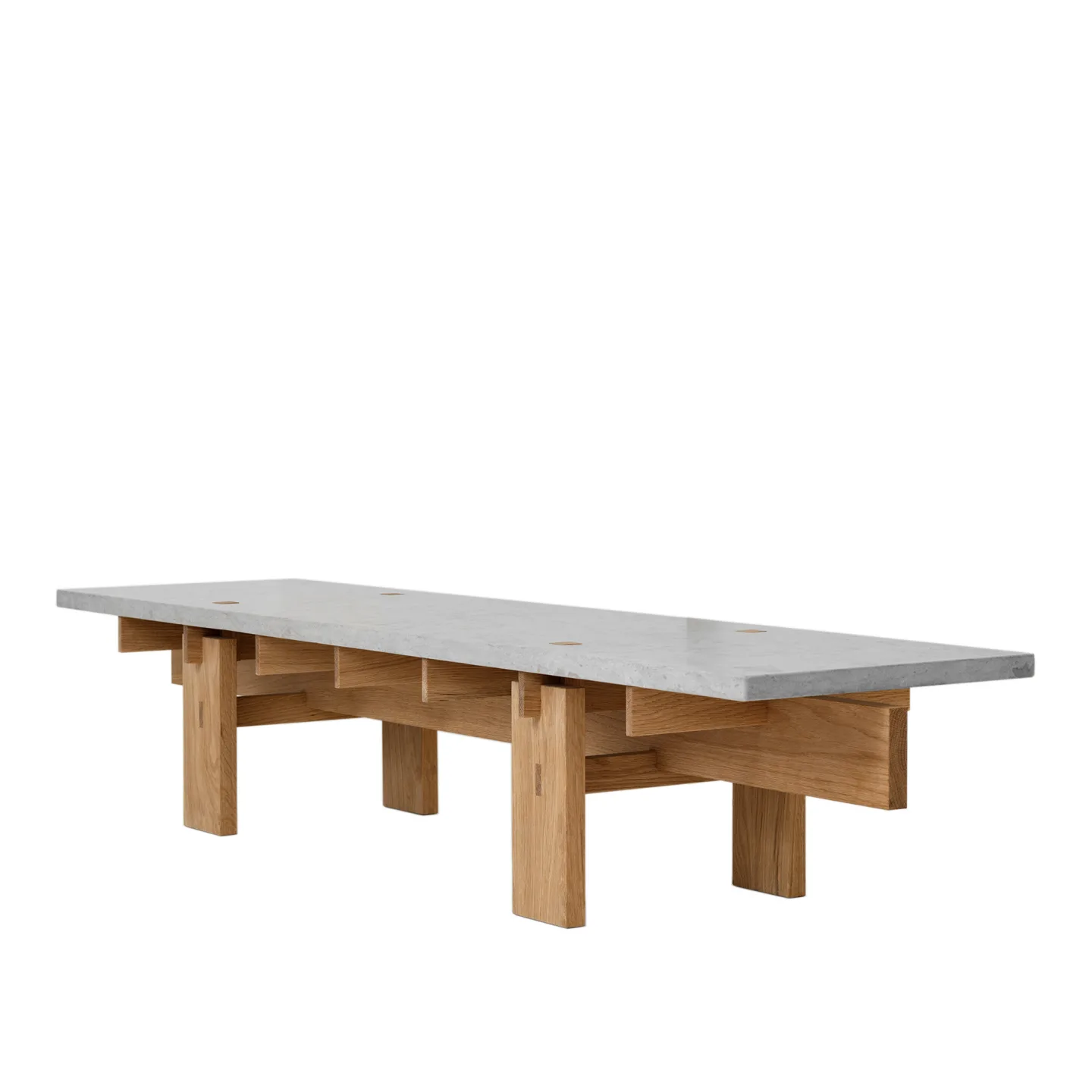 Verk - Soffbord V.Lf.02 160 cm - Ek/Kalksten - Soffbord - Linn Fredlund - Träfärgad