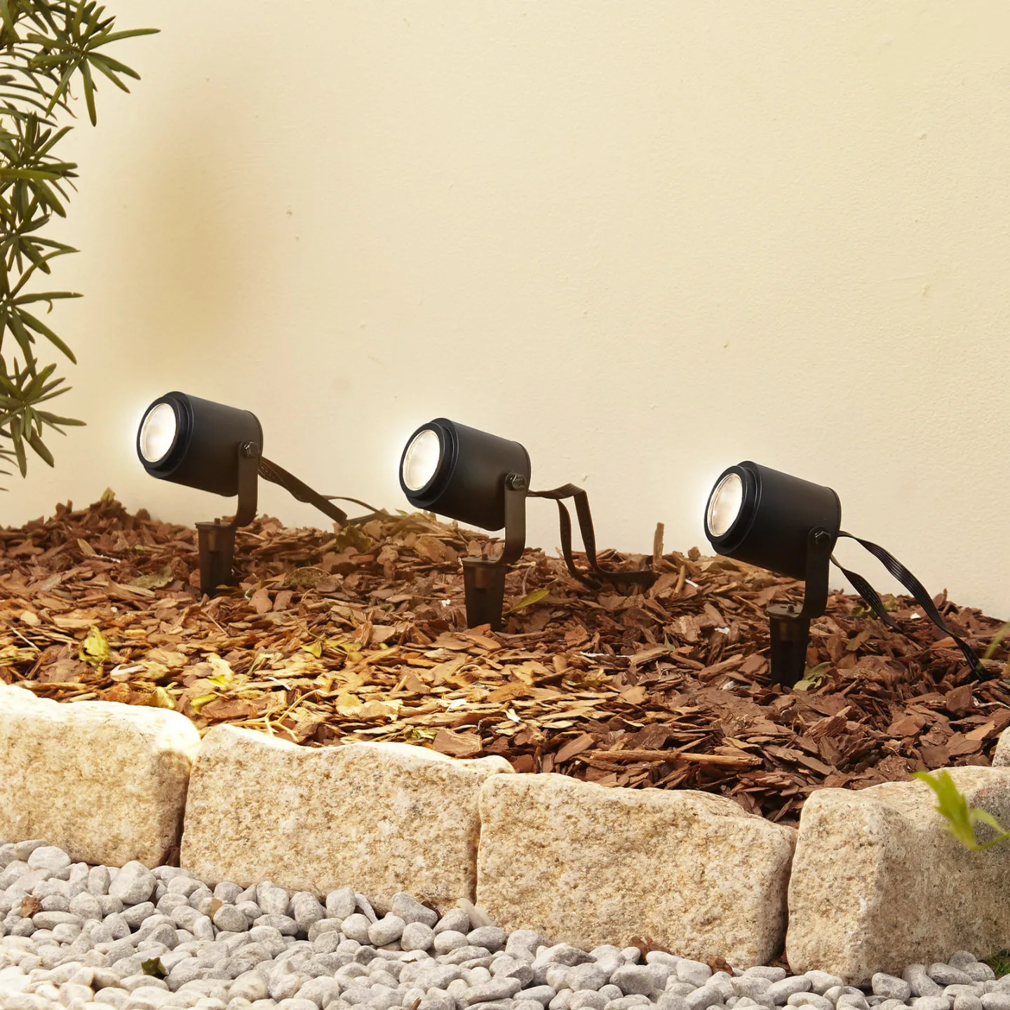 Nymo Smart LED Außen Spot w/Spike 3 pcs. Schwarz - Lindby - Terrasse - Modern - Metall - Mehrflammig