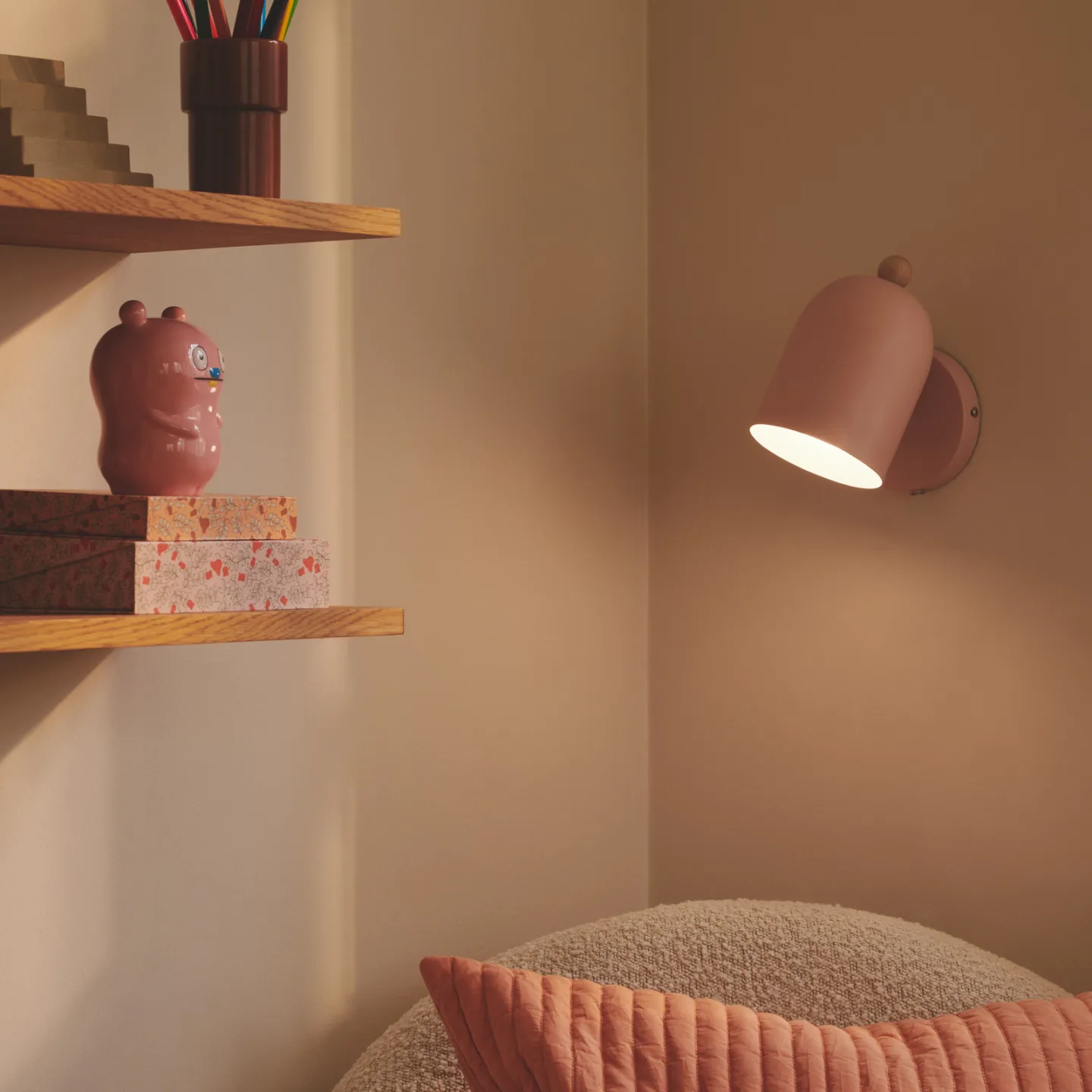 Gaston Wandleuchte Dusty Pink - Nordlux - Wohnzimmer - Skandinavisch - Metall - Einflammig