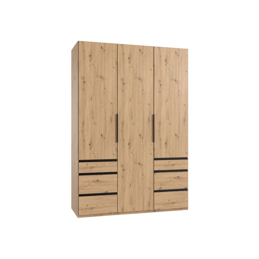 Kleiderschrank Sanko Eiche Nachbildung Holzwerkstoff B 150 cm