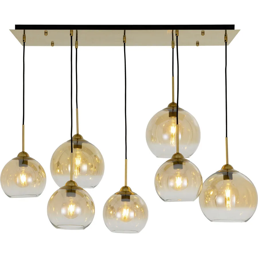 Pendellampe Noelia Gold/Schwarz Metall 34 cm 120 cm - Farbe: schwarz-gold
