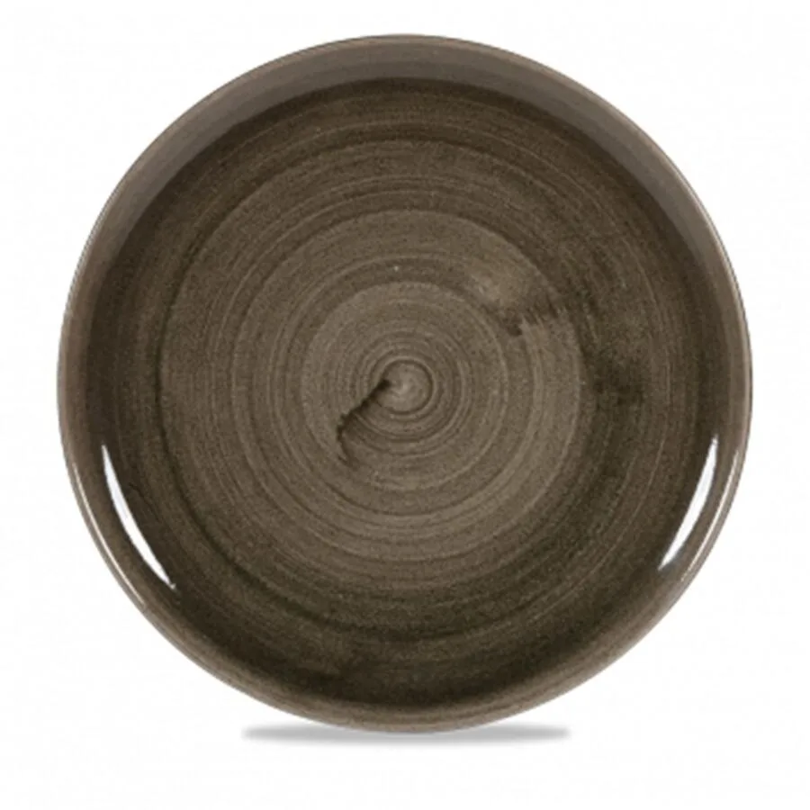 Churchill Teller flach Stonecast Schwarz Porzellan 32.4 cm