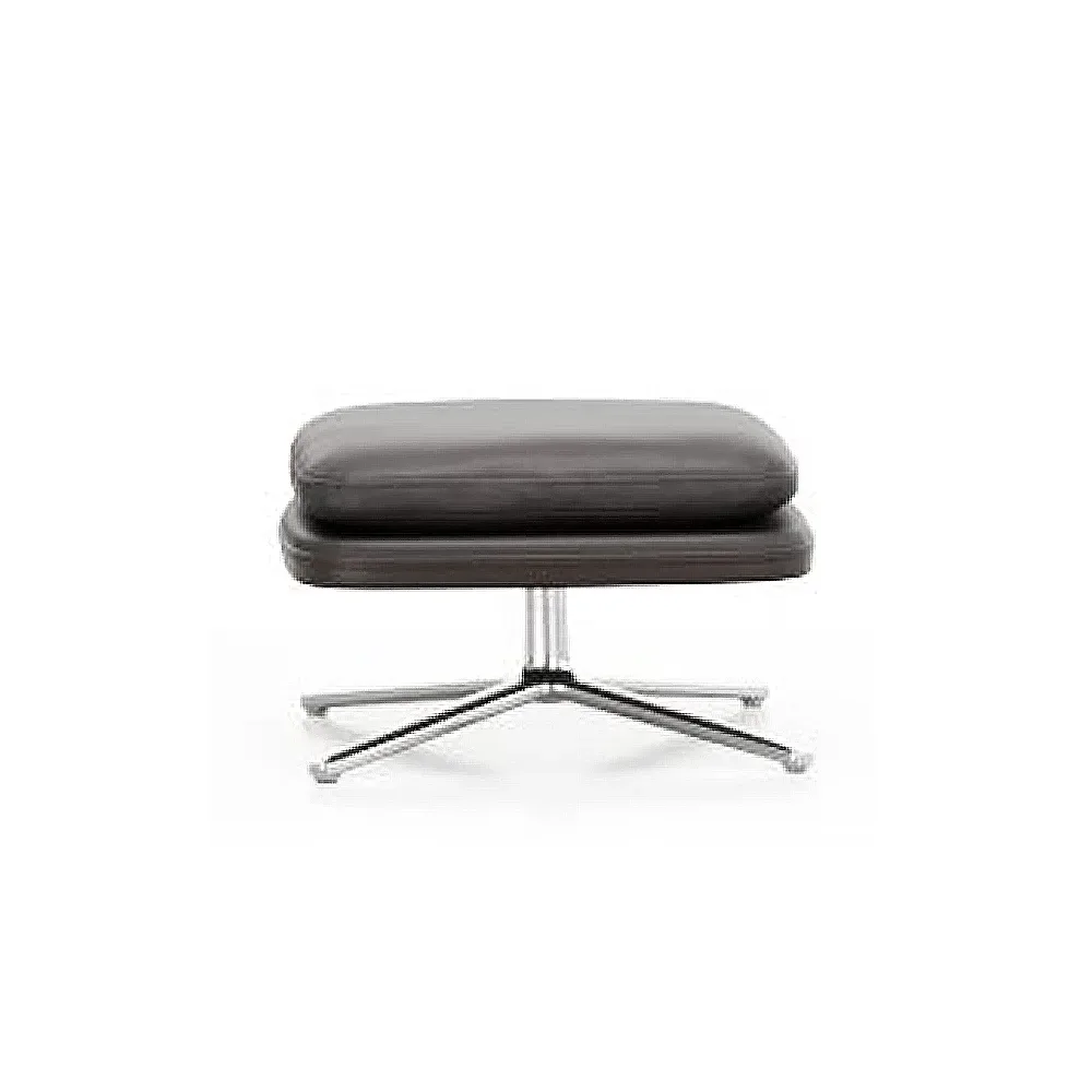 Vitra Grand Relax fotpall Leather premium F 68 chocolate-aluminium