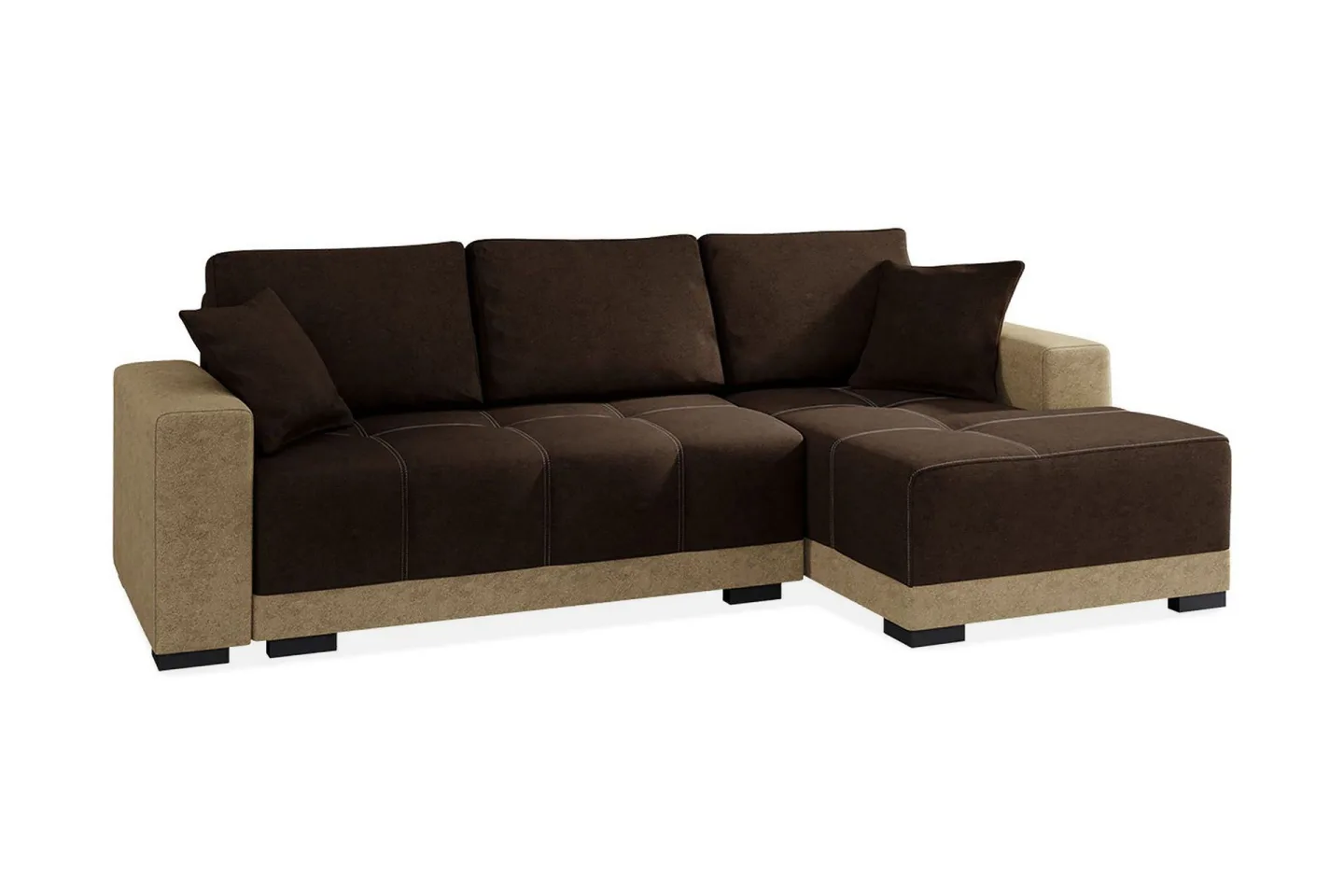 Dallas Divanbäddsoffa 240x140x80 cm - Brun
