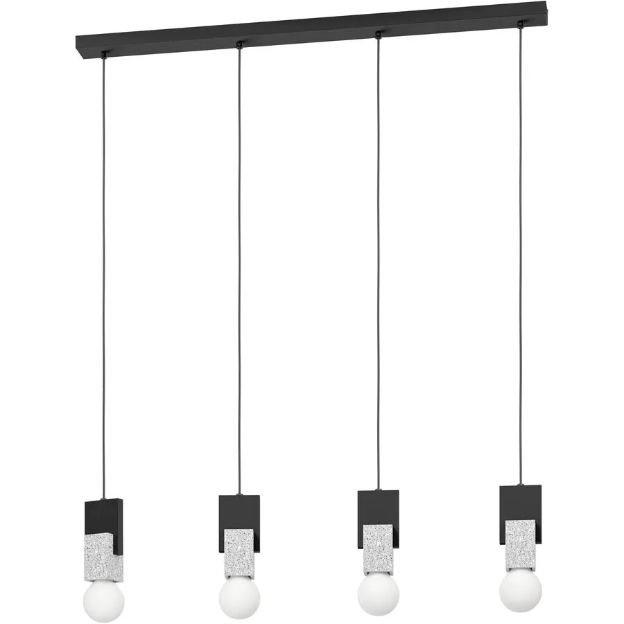 Eglo Pendellampe Lobatia Schwarz Stahl/Holz 5.5 cm 110 cm - Material: Holz/Stahl