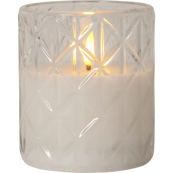 Star Trading - LED Ljus Flamme Romb - Batteriljus - Transparent