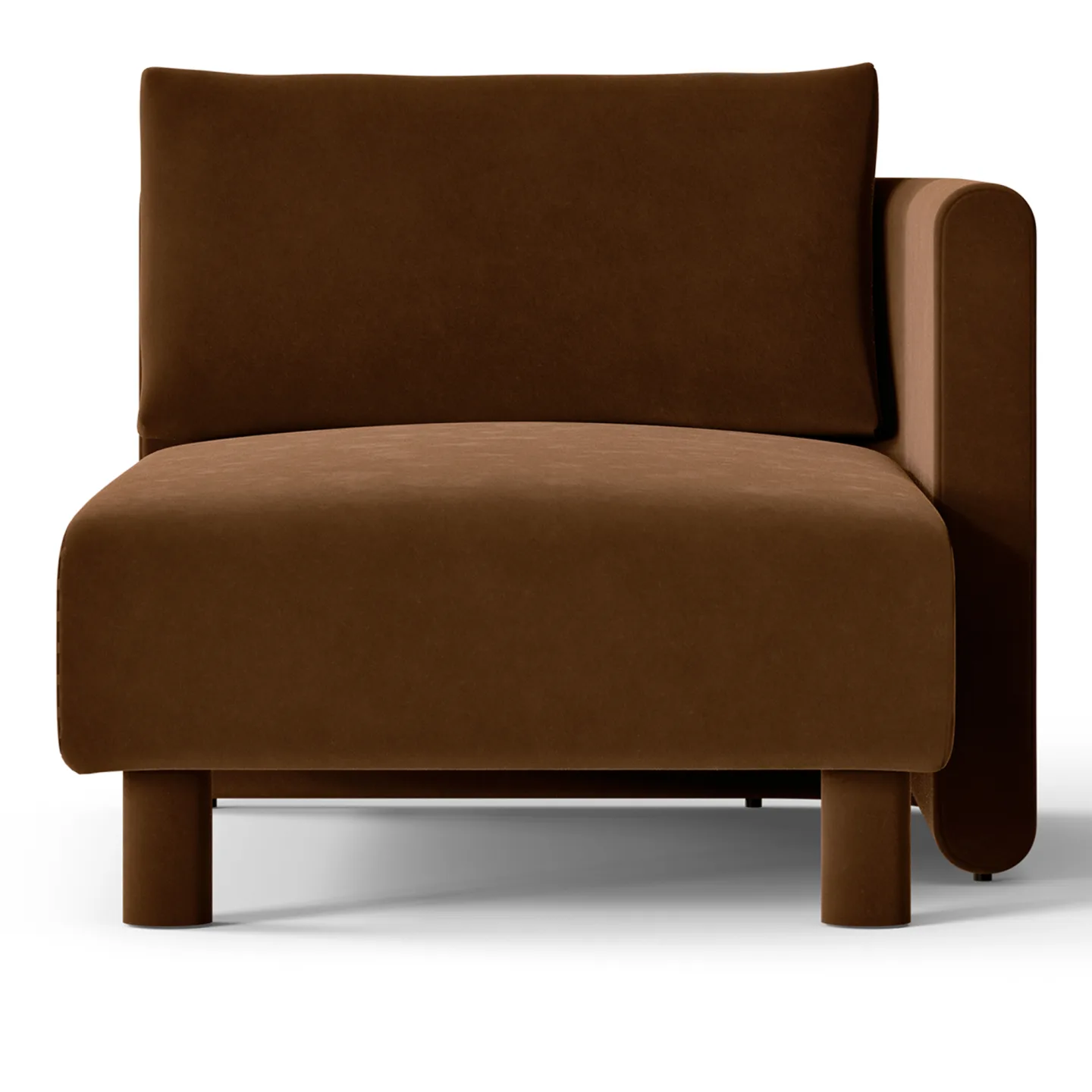 Ferm Living - Dase Chaise Lo R Rich Velvet - 36 Soft brown - Soffor - Brun - Trä/Plast