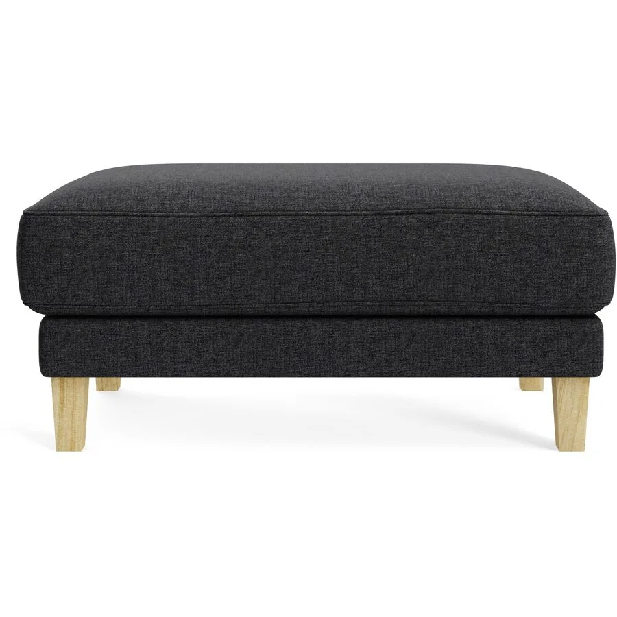 Hocker Avena anthrazit Stoff/Holzfuss Eiche B 101 H 45 cm - Möbel Konfigurator: Traummöbel individuell zusammenstellen
