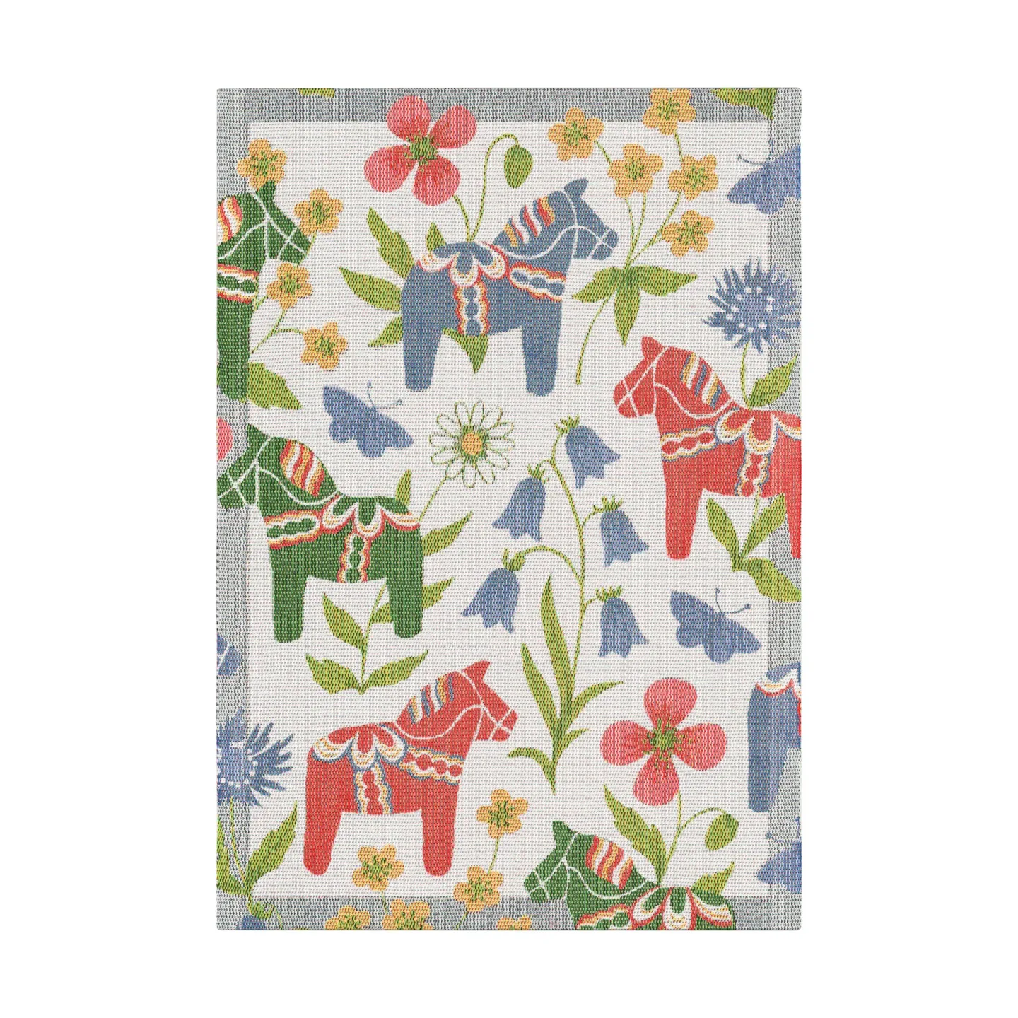 Ekelund Linneväveri Blomsterhäst Geschirrtuch 35x50 cm Multi