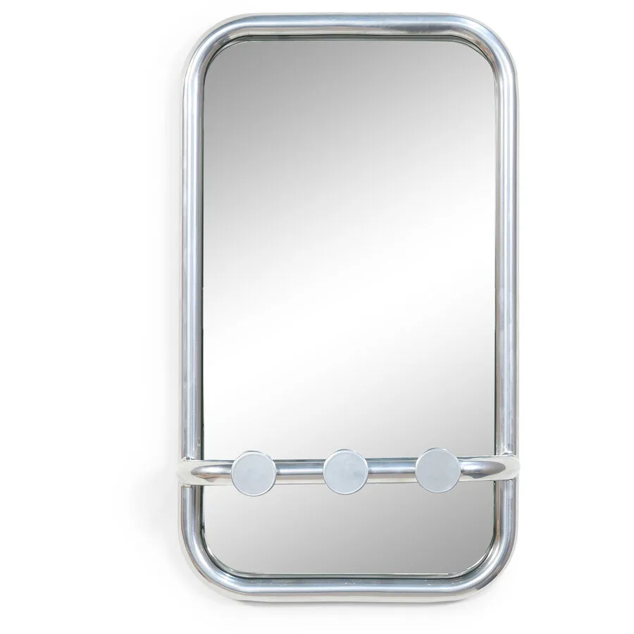 Spinder Design Garderobe Balder chrom Stahl/Glas Rechteckig B 35 H 60 cm