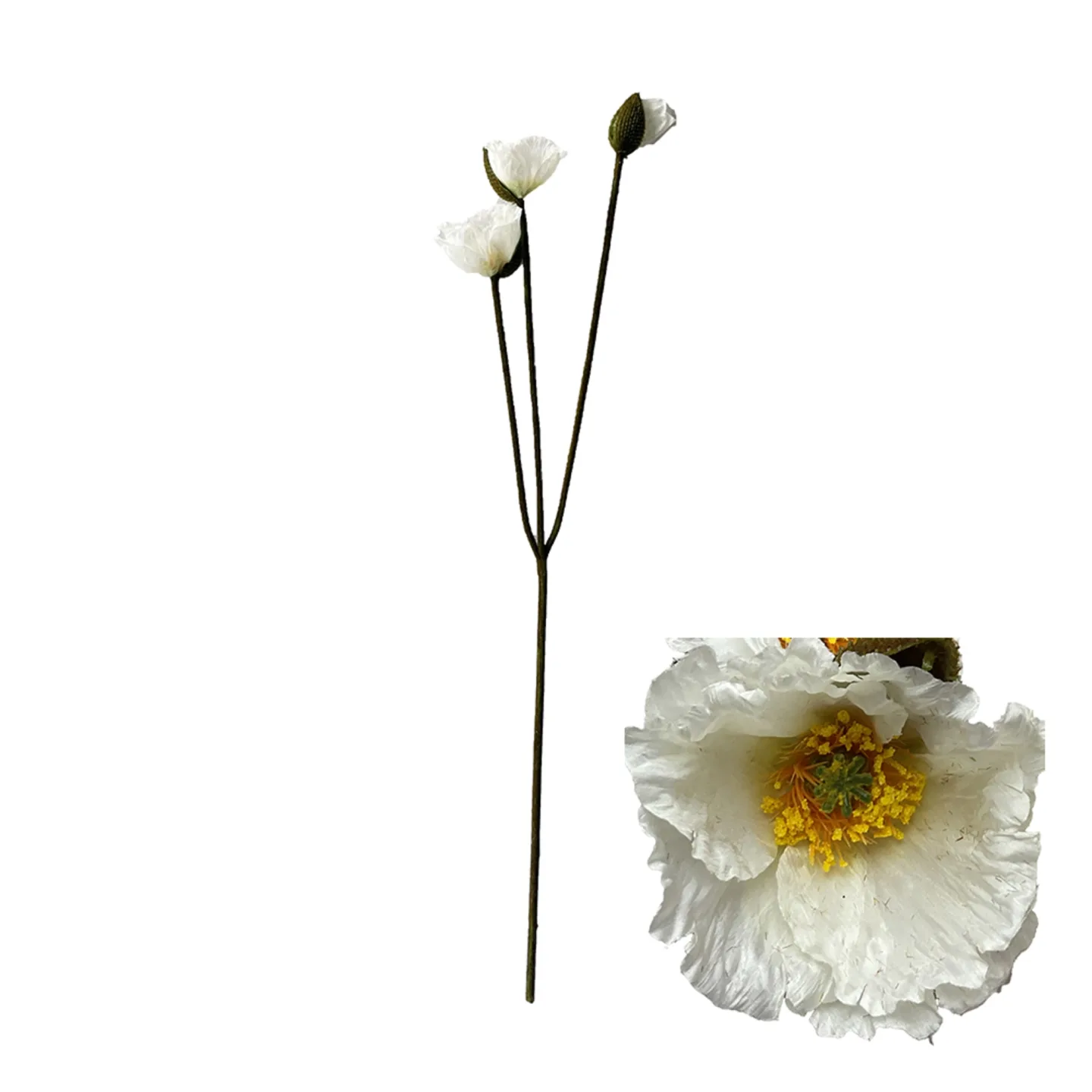 Decofinder Kunstblumen Mohn Weiss Weiss | Schubiger Möbel