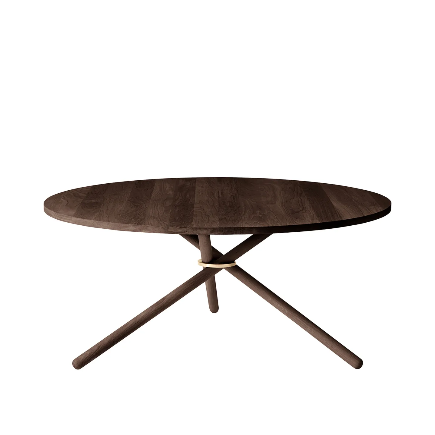 Eberhart Furniture - Edda Coffee Table / Oak Dark / Brass - Sidobord - Träfärgad - Metall/Trä
