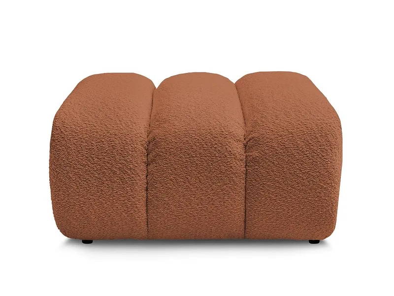 Hocker BOBOCHIC TALIA 80x80x42cm boucle-stoff orange