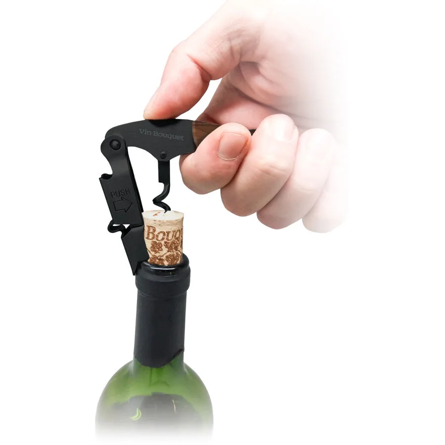 Korkenzieher Wine & more Edelstahl/holz braun/schwarz