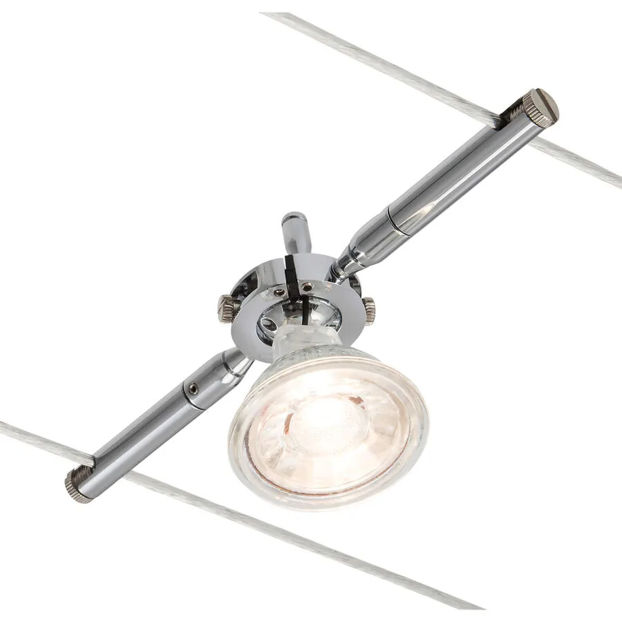 System Abal Silber Kunststoff/Metall 5 cm 8 cm - Material: Metall/Kunststoff - LED - Lichtfarbe: Warmweiss - LED Energiesparlampen