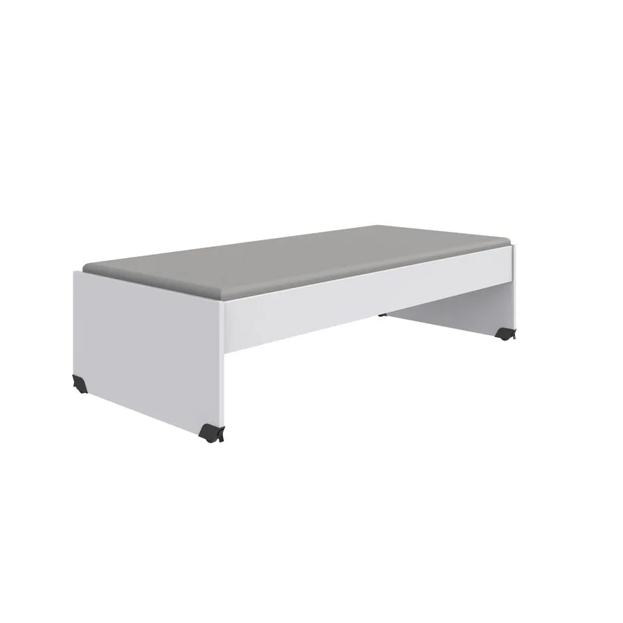 Bett Nordy weiss Holzwerkstoff 90 x 200 cm
