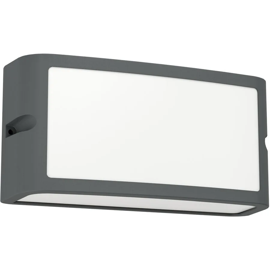 Eglo Wandlampe aussen Camarda Grau Aluminium 11 cm - Farbe: anthrazit - LED - Lichtfarbe: Helles Neutralweiss - LED Energiesparlampen