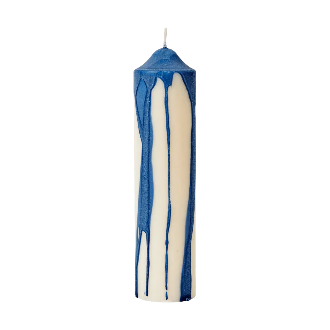 Ferm Living Dryp blockljus Deep Blue, 20 cm