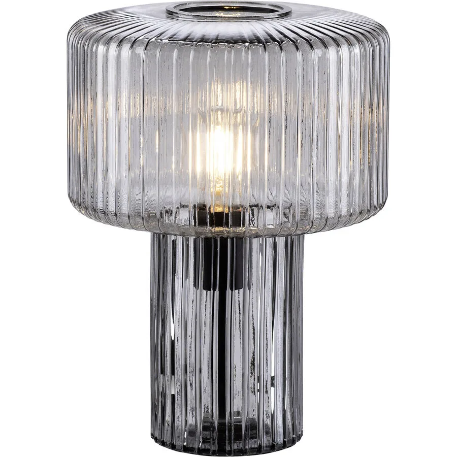 Tischlampe Michael Grau Glas 25 cm 35 cm