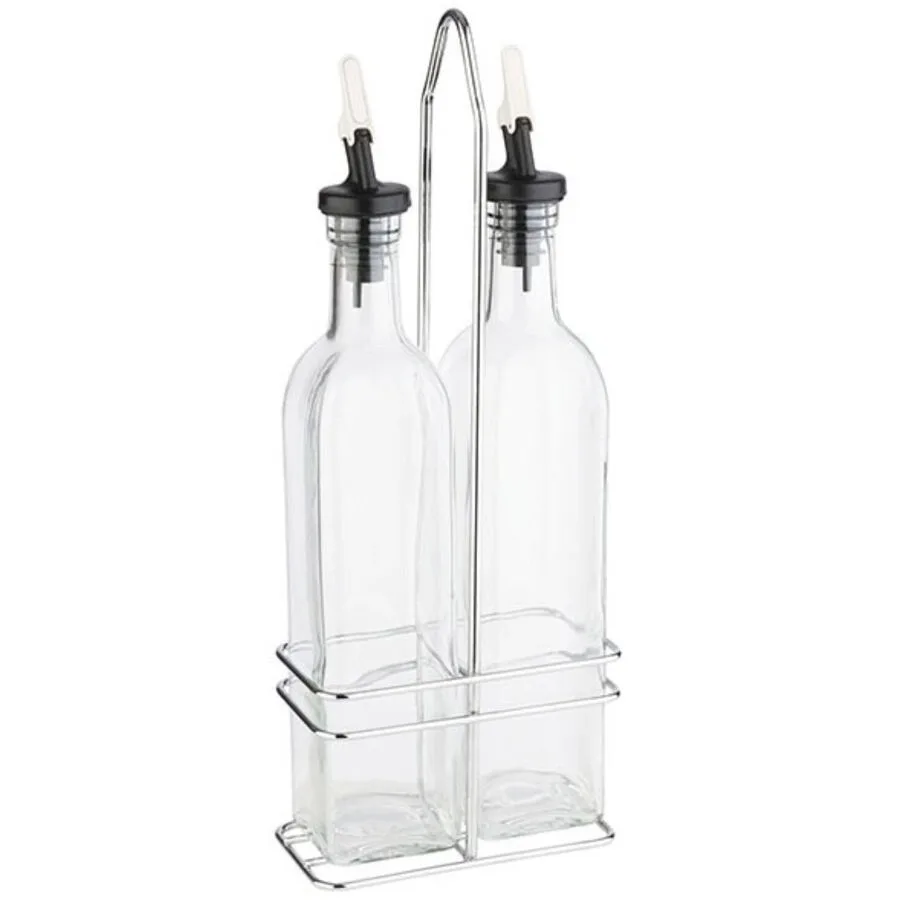 Öl- und Essigspender Aps transparent Glas/Edelstahl/Metall