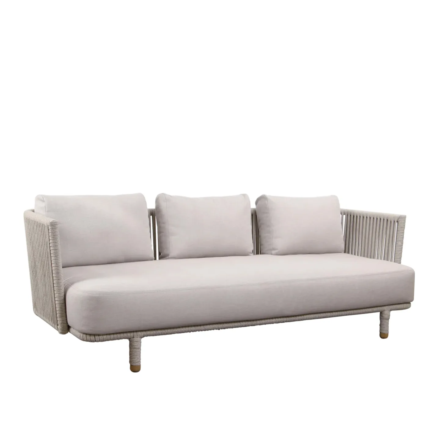 Cane-Line - Moments soffa 3-sits - Sand - Soffor utomhus - Foersom & Hiort-Lorenzen - Naturmaterial/Metall